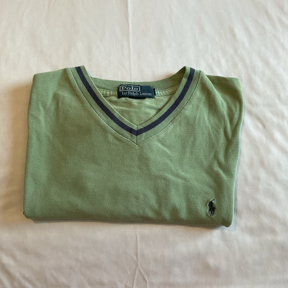 Polo by Ralph Lauren Green V-Neck Shirt